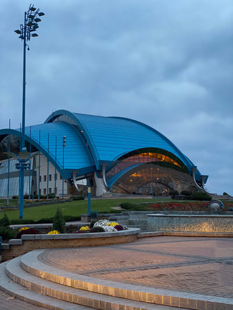 The modern building in Yuzne, Ukraineの写真素材