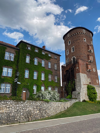 View of the old castle in Warsawの写真素材