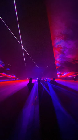 A light show, outsideの写真素材