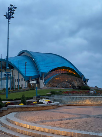 The modern building in Yuzne, Ukraineの写真素材