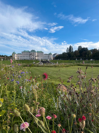 Upper Belvedere Palace in Vienna, Austriaの写真素材