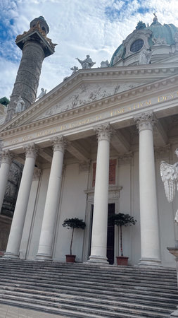 Facade of the Austrian National Gallery.の写真素材