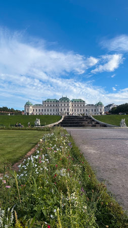 Upper Belvedere Palace in Vienna, Austriaの写真素材