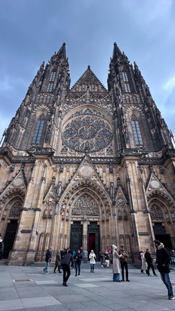 View of the Old Town Square in Prague, Czech Republicの写真素材