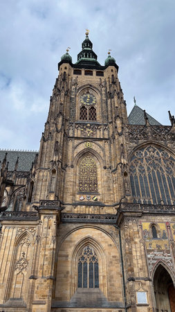 St. Vitus Cathedral, Prague, Czech Republic. Architectural detail.の写真素材