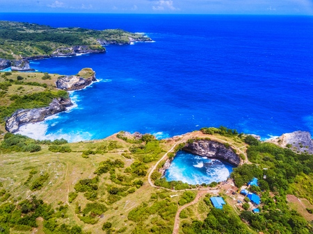 Broken Beach in Nusa Penidaの写真素材