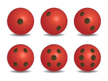 3d Red Color Vector Diceのイラスト素材