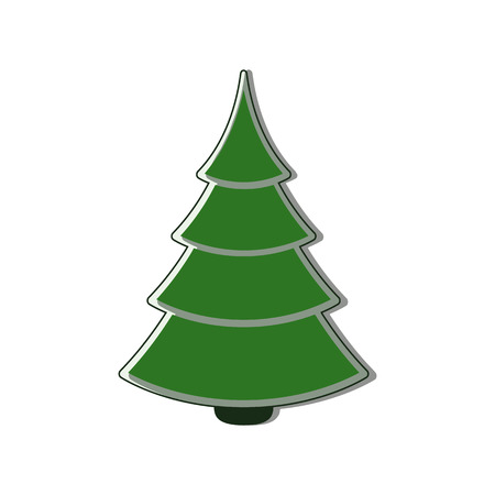 Christmas tree Icon flat vector new yearのイラスト素材