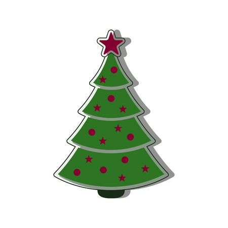 Christmas tree Icon flat vector new yearのイラスト素材