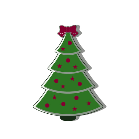 Christmas tree Icon flat vector new yearのイラスト素材