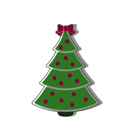 Christmas tree Icon flat vector new yearのイラスト素材