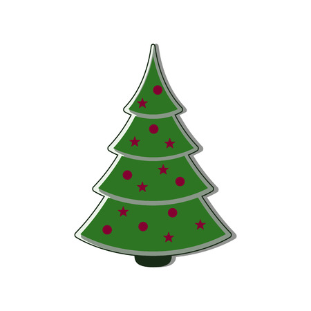 Christmas tree Icon flat vector new yearのイラスト素材