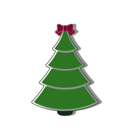 Christmas tree Icon flat vector new yearのイラスト素材