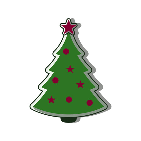 Christmas tree Icon flat vector new yearのイラスト素材