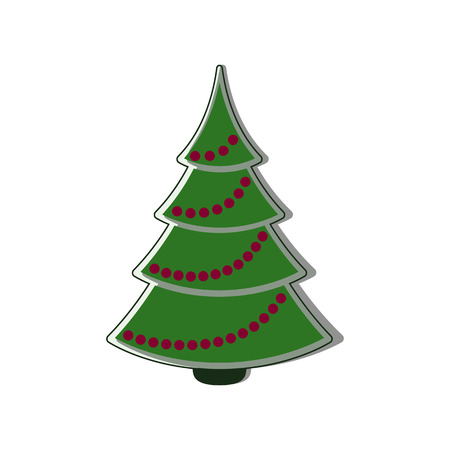 Christmas tree Icon flat vector new yearのイラスト素材