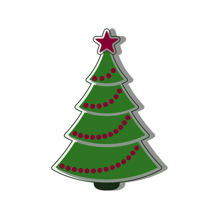 Christmas tree Icon flat vector new yearのイラスト素材