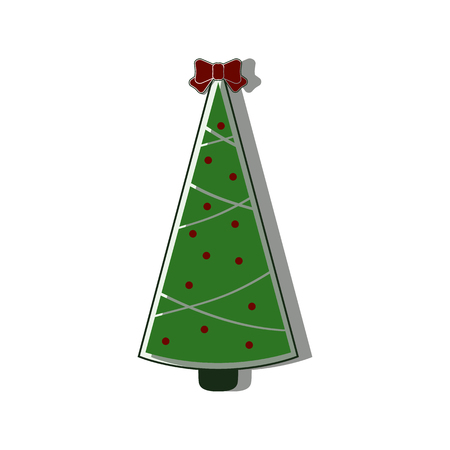 Christmas tree Icon flat vector new yearのイラスト素材