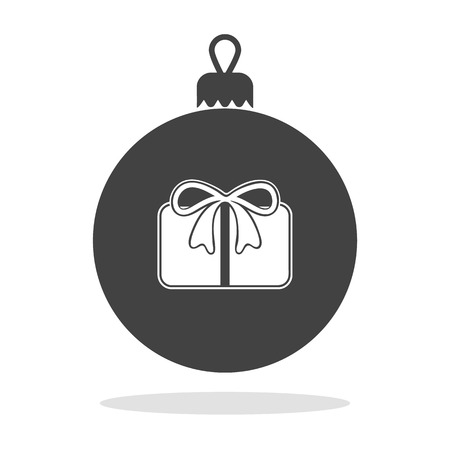 Christmas balls icon with gift vector EPS 10のイラスト素材
