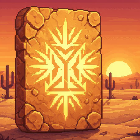 videogame scene with cactus and snowflake vector illustration designの素材