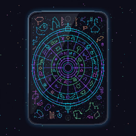 Astrology Zodiac Wheel. Horoscope and astrology concept. Vector illustrationの素材