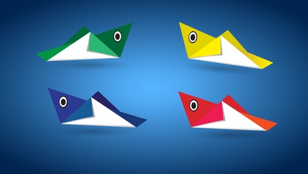 Origami Fishのイラスト素材