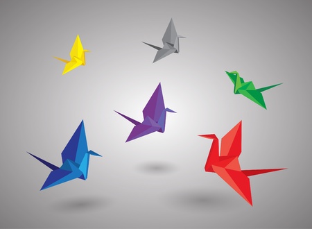 origami Birdsのイラスト素材
