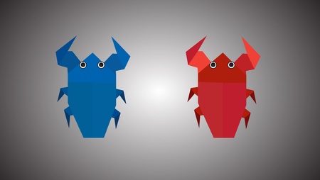 Origami Bugsのイラスト素材