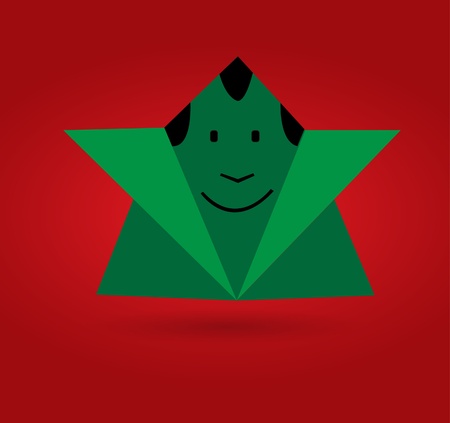 Origami Manのイラスト素材