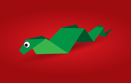 Origami Snakeのイラスト素材