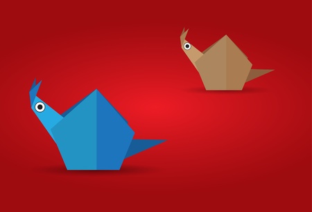 Origami Chickenのイラスト素材