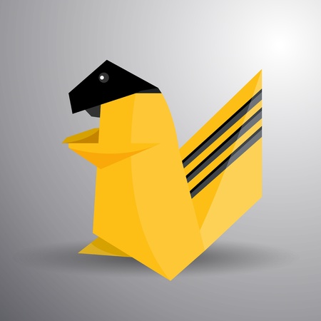 Vector origami stripe animalのイラスト素材