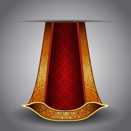 Vector luxurious royal gold-red fabricのイラスト素材