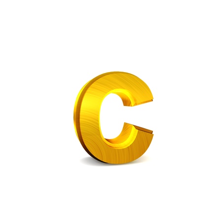 Shining gold 3D alphabetの写真素材