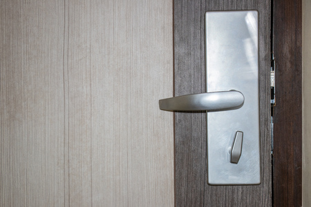 Exterior door handle and Security lock. Architecture, knockingの写真素材