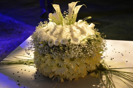 flower arrangement, weddind designerの写真素材