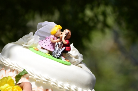 torta nuziale, topper cakeの写真素材