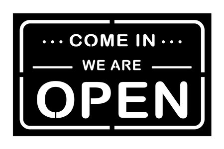 Open sign vector for cnc cutting