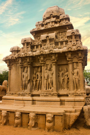 mahabalipuram templeの写真素材