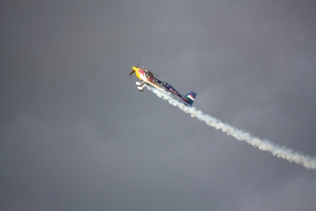 RIGA, LATVIA - AUGUST 20: Pilot Martin Å onka the Winner of the 2011 Riga FAI Elite Aerobatic...