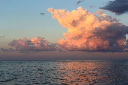 Sea and cloudsの写真素材