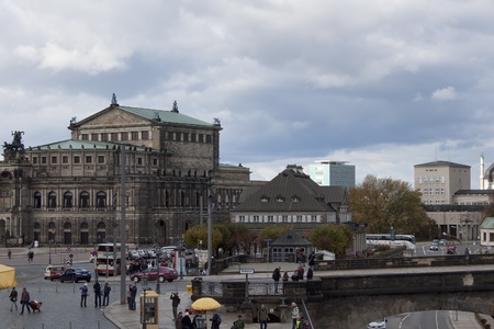 In the central part of the old city  Dresden, Germanyのeditorial素材