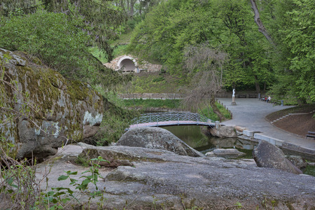 The Sophia Park in early May. Uman, Ukraineの写真素材