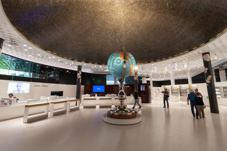 WATTENS, AUSTRIA - OCTOBER 14, 2023: The exit hall of the Swarovski Kristallwelten or Crystal World