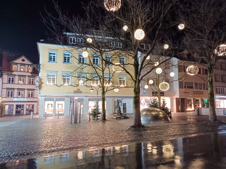 RAVENSBURG, GERMANY - DECEMBER 24, 2022: There is no one on the streets of Ravensburg on Christmas Eveのeditorial素材