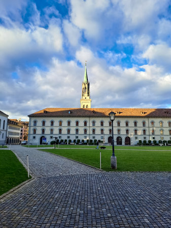 ST. GALLEN, SWITZERLAND - JANUARY 3, 2024: Historic cathedral and monastery in the Swiss city of St. Gallenのeditorial素材