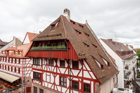 NUREMBERG, GERMANY - MAY 18, 2024: In one of the quarters of the old town in Nurembergのeditorial素材