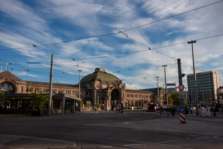 NUREMBERG, GERMANY - MAY 18, 2024: Square near Main Railway Station in Nurembergのeditorial素材