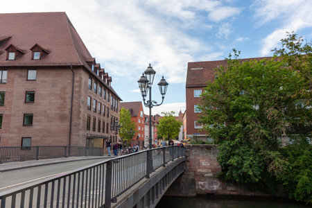 NUREMBERG, GERMANY - MAY 18, 2024: In one of the quarters of Nuremberg old townのeditorial素材