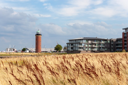 CUXHAVEN, GERMANY - AUGUST 15, 2024: Hotels and residential buildings on the North Sea coast in Cuxhavenのeditorial素材