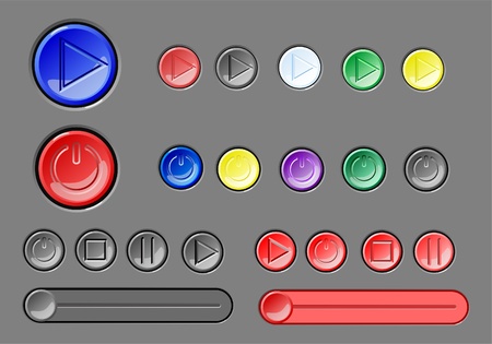 the skin of the active elements for web design のイラスト素材